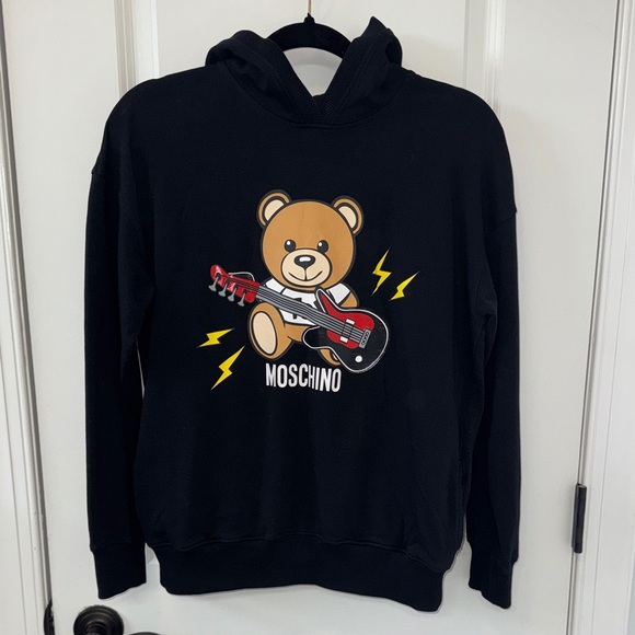 Moschino Other - Moschino Black Hoodie with Teddy Bear and Guitar